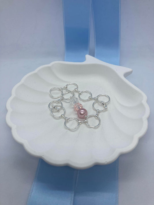 Strikkefisk Rosa perler