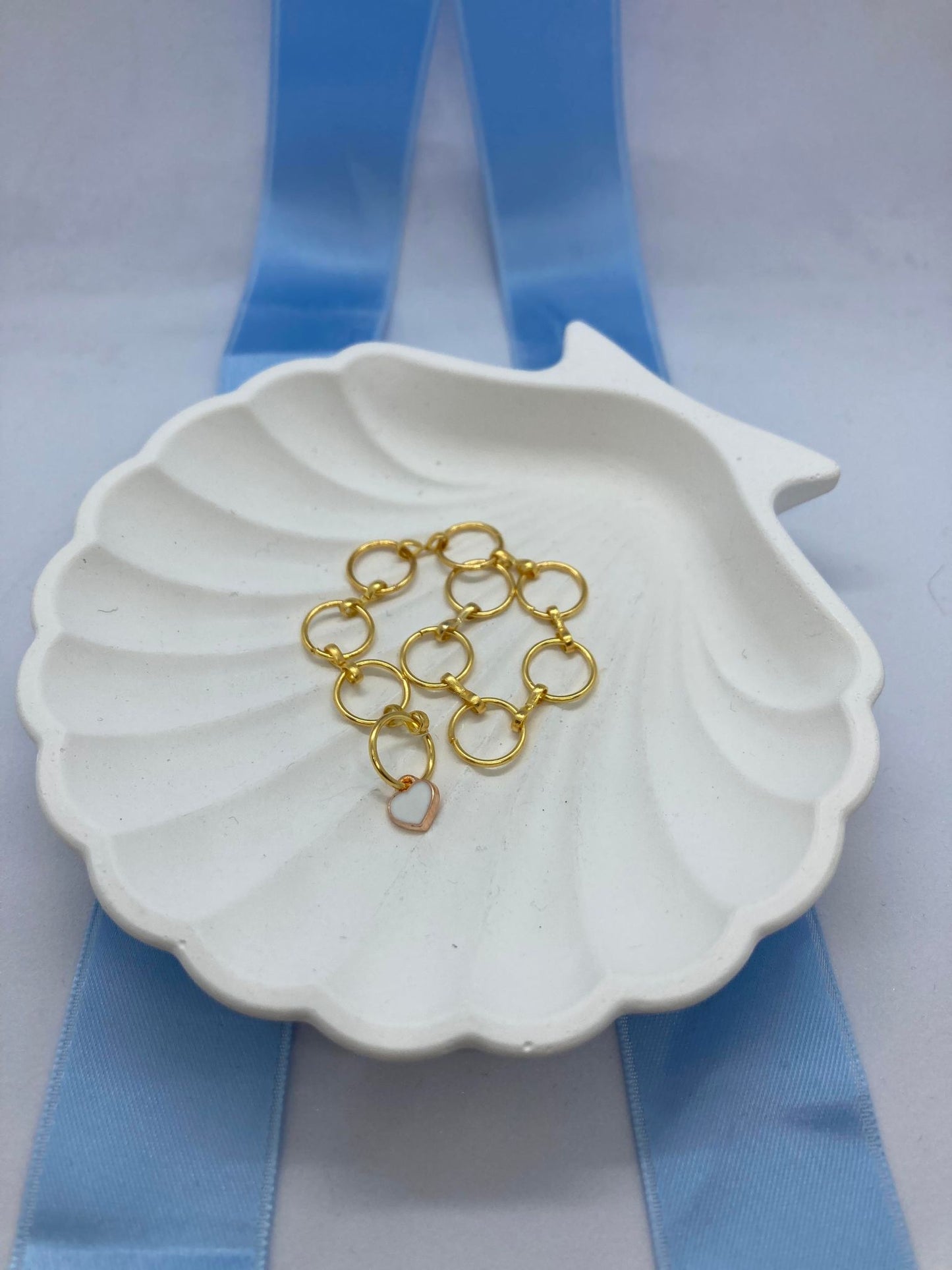 Strikkefisk Hvitt hjerte