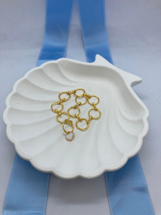 Strikkefisk Hvitt hjerte